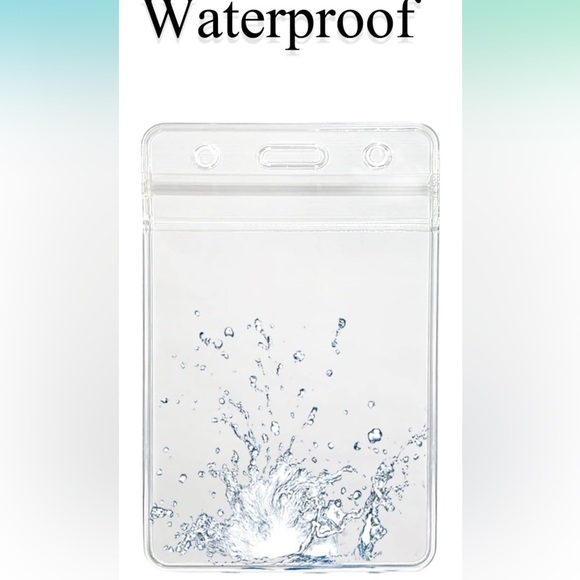 Clear ID holders card holders zip lock top punch holes to clip on lanyard zinger - Picture 11 of 11